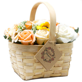 Bouquet in Wicker Basket