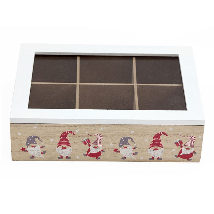 24X17cm Wooden 6-Compartment Gonk Box