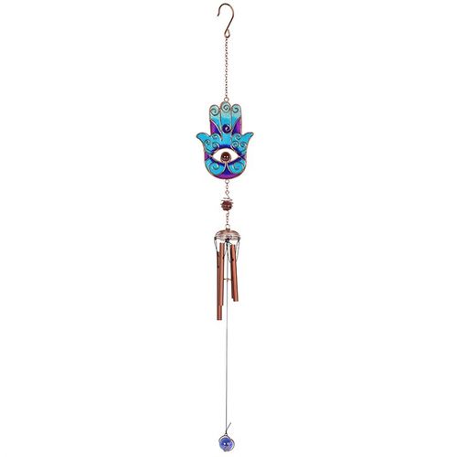 BLUE HAND OF HAMSA WINDCHIME
