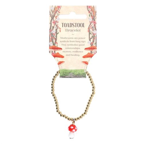 TOADSTOOL BEADED CHARM BRACELET