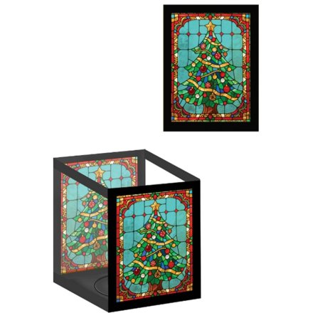Xmas Tree Tea Light Holder, 15cm