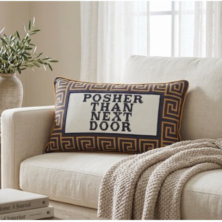 Posher Next Door Cushion, 50cm