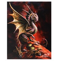 19x25cm Desert Dragon Canvas Plaque by Anne Stokes - LAST CHANCE