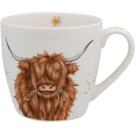 Highland Cow Breakfast Mug , 13cm