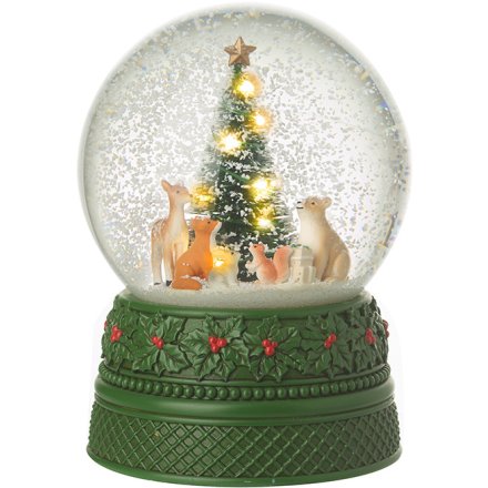 Music & Lights Christmas Tree Snowglobe