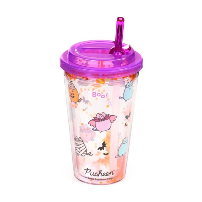 Shatterproof Pusheen the Cat Halloween Double Walled Cup & Straw