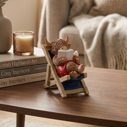 Deck Chair Highland Cow Deco