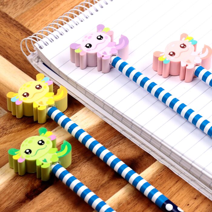 Pencil & Eraser Topper - Axolotl (Salamander)