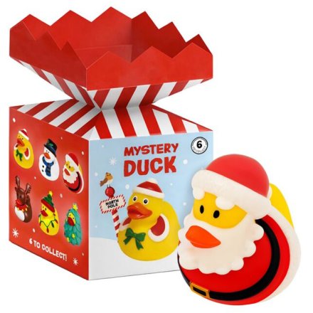 Mystery Festive Friends Christmas Duck Bath Toy Blind Box, 9.5cm