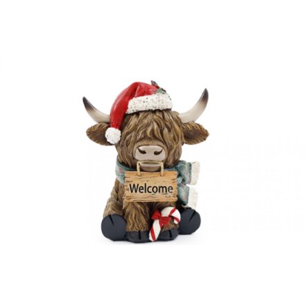 Highland Cow Welcome Sign, 14cm