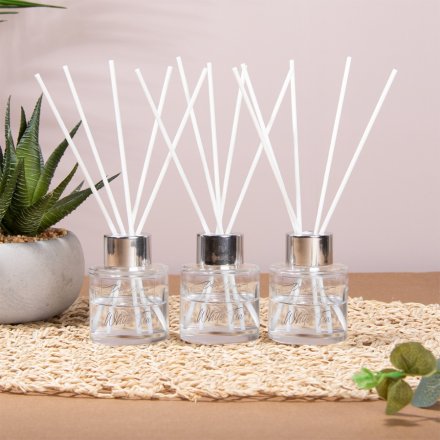 S/3 White Tea Clear Diffuser24cm
