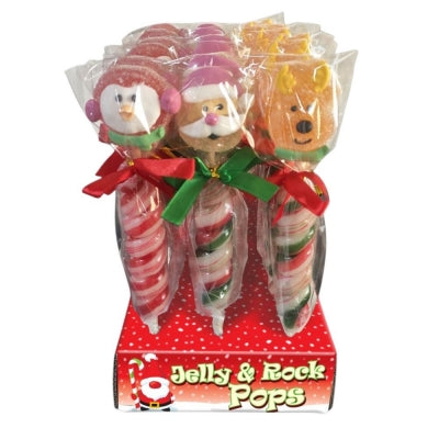 Christmas Character Jelly & Rock Pops 60g