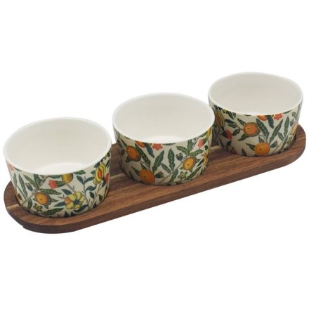 Wooden Fruits Snack Bowl Tray, 32cm