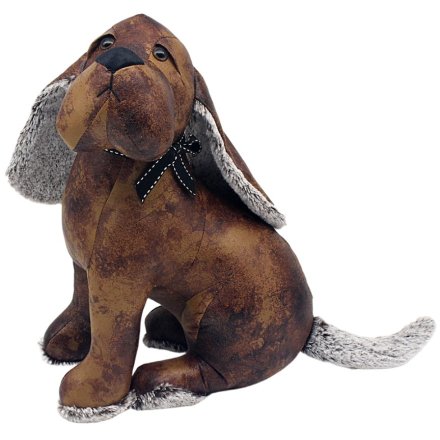 Faux Leather Dog Doorstop