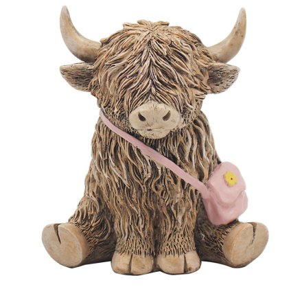 Highland Cow w/Hand Bag