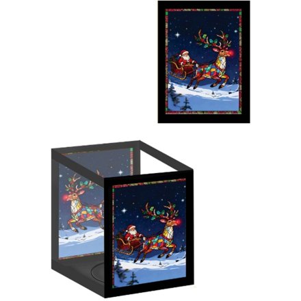 Santa Sleigh Tea Light Holder, 15cm