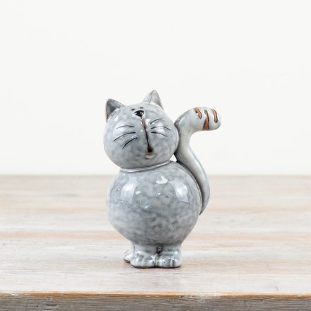 Glazed Grey Ornament, 12.4cm