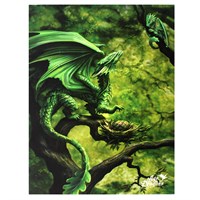 19x25cm Forest Dragon Canvas Plaque by Anne Stokes - LAST CHANCE
