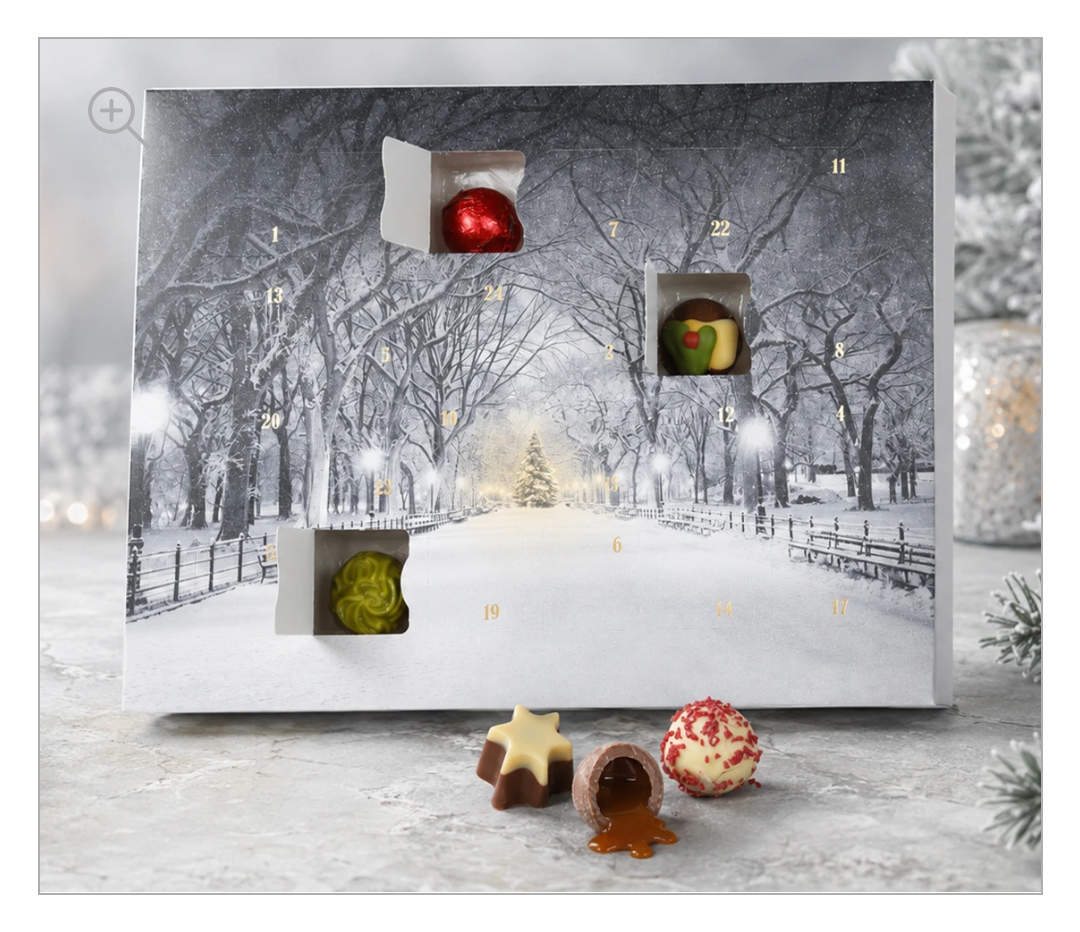 Luxury Winter Scene Advent Filled with 24 of the Finest Chocolates