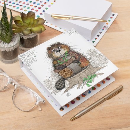 Bug Art Barry Beaver Memo Pad, 14cm