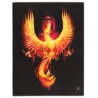 19x25cm Phoenix Rising Canvas Plaque By Anne Stokes - LAST CHANCE