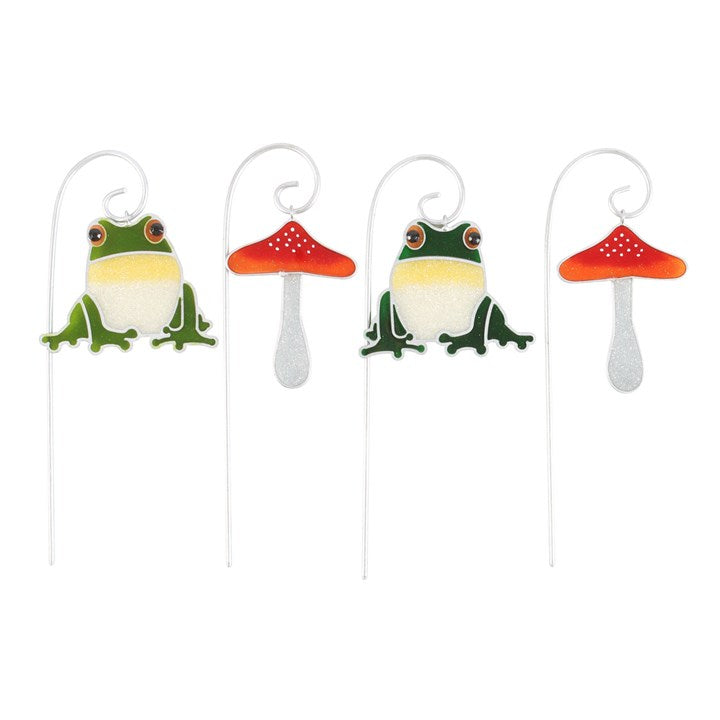Frog or Toadstool Suncatcher Stake