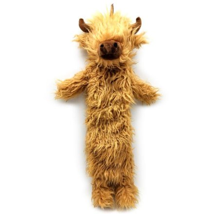 Highland Coo Long Hot Water Bottle with Plush Cover