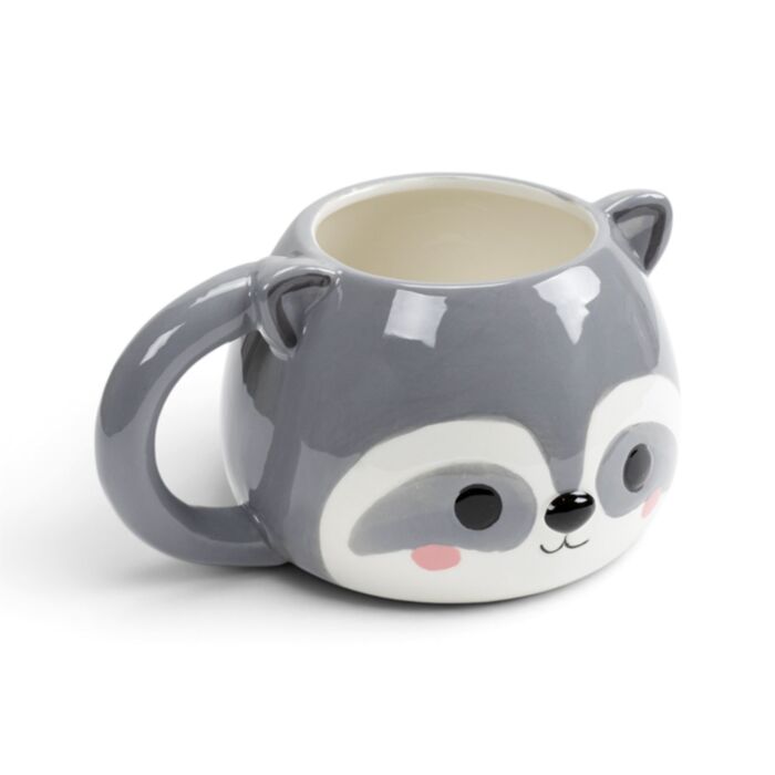 Adoramals Raccoon Head Ceramic Shaped Mug