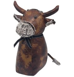 Faux Leather Bull Doorstop