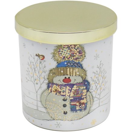 Bug Art Snowman Candle