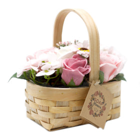 Bouquet in Wicker Basket