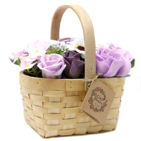 Bouquet in Wicker Basket