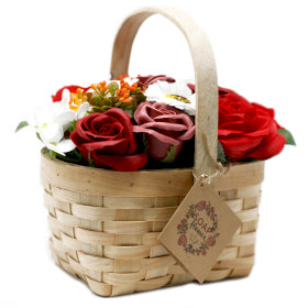 Bouquet in Wicker Basket