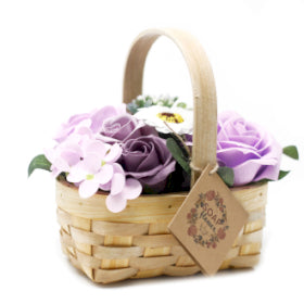 Bouquet in Wicker Basket