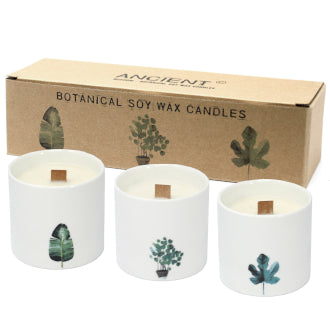 Botanical Wooden Wick Soy Candles