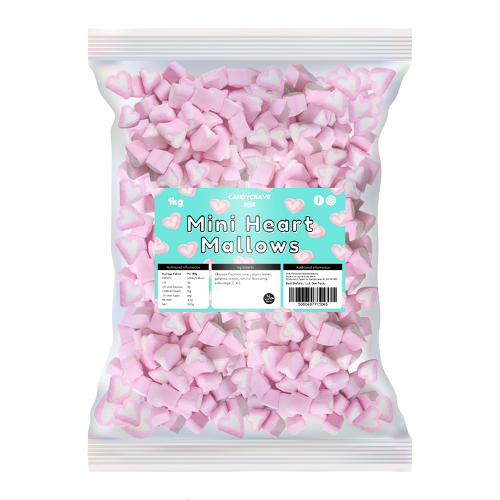 Mini Heart Mallows 1kg