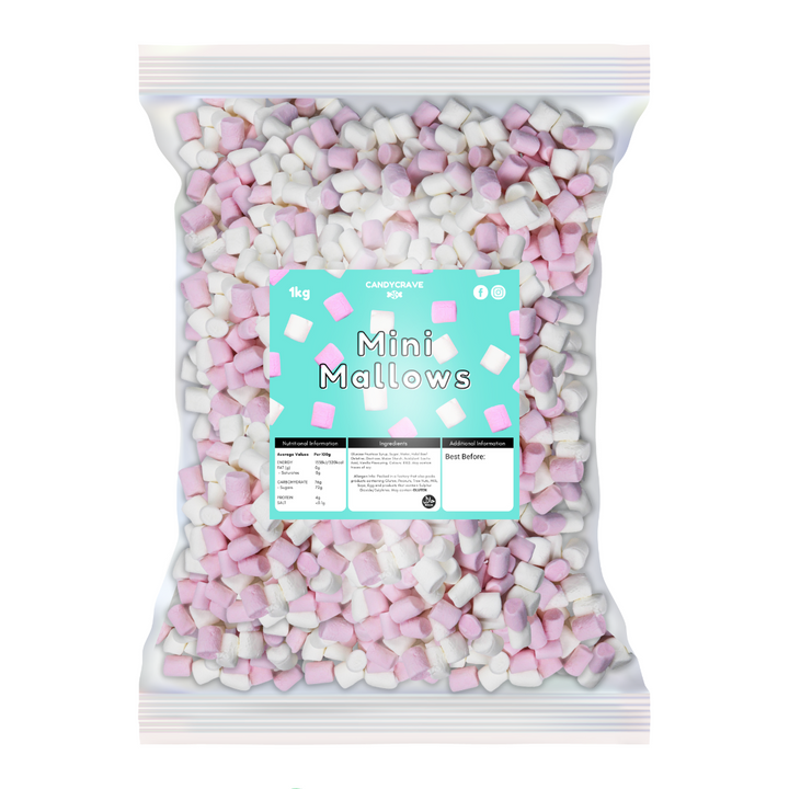 Mini Heart Mallows 1kg