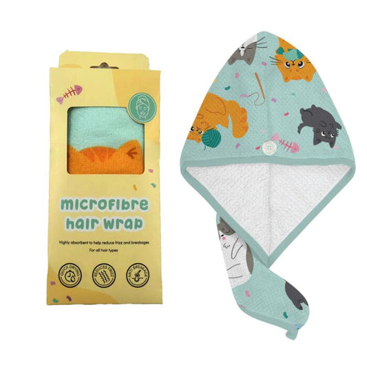 Hair Wrap Towel - Beans & Co Cats