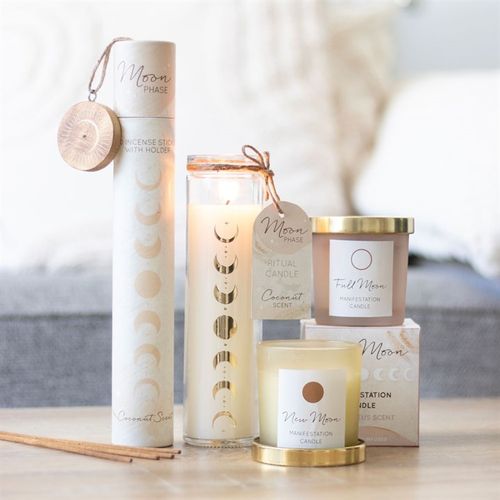 MOON PHASE COCONUT TUBE CANDLE
