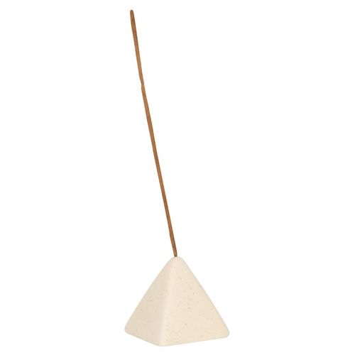 CREAM SPECKLE PYRAMID INCENSE STICK HOLDER - LAST CHANCE