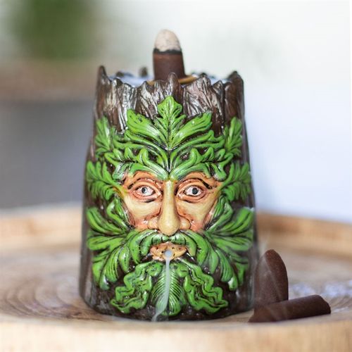 SPIRIT OF THE TREES GREEN MAN BACKFLOW INCENSE BURNER - LAST CHANCE