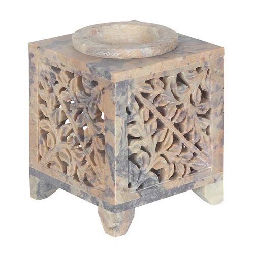 MOROCCAN ARCH CUTOUT SOAPSTONE OIL BURNER