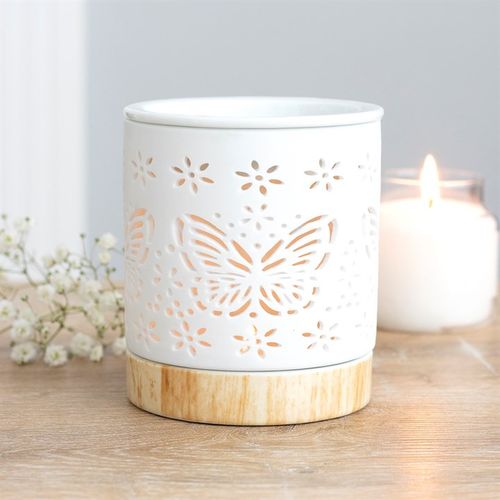MATTE CERAMIC BUTTERFLY OIL BURNER