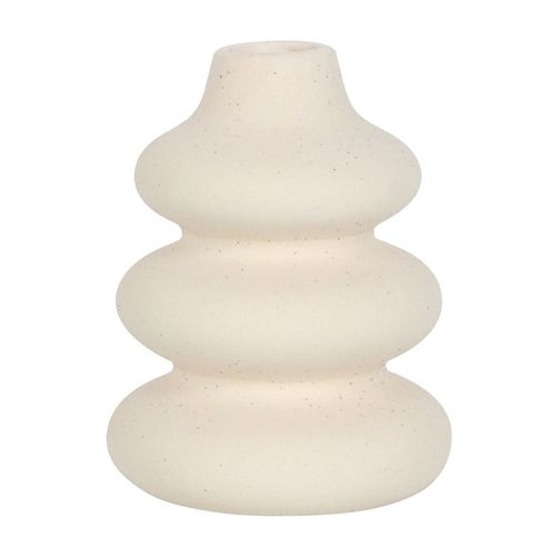CREAM SPECKLE SINGLE STEM VASE
