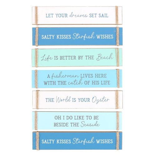 PACK OF 6 NAUTICAL BLOCK SIGNS