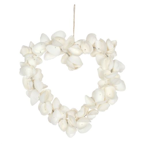 6 INCH CLAMSHELL HANGING HEART DECORATION