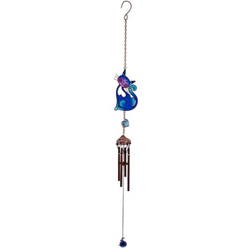 BLUE SLINKY CAT WINDCHIME