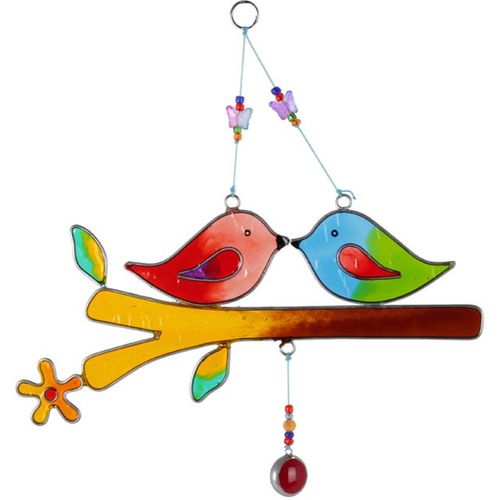 LOVE BIRDS ON A BRANCH SUNCATCHER