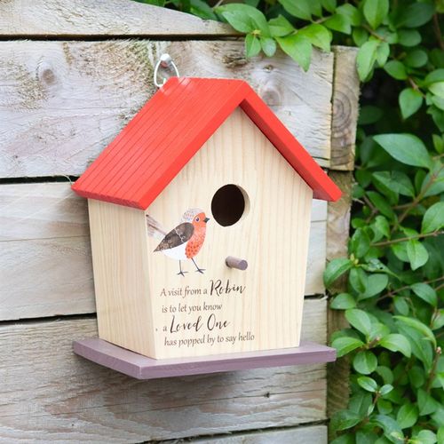 GARDEN ROBIN BAMBOO BIRD HOUSE