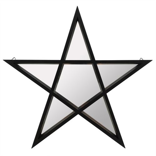 BLACK FRAMED PENTAGRAM MIRROR